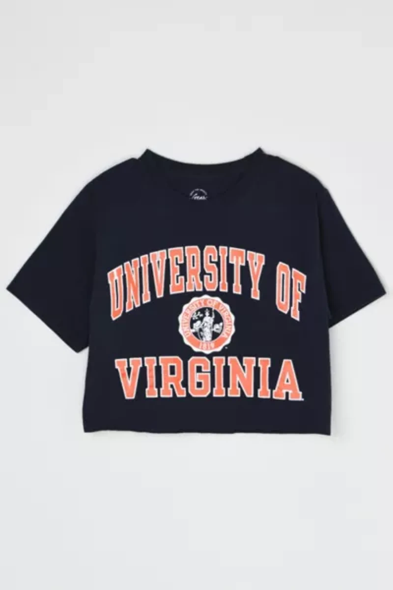 Vintage Y2k University of Virginia Cropped T-Shirt