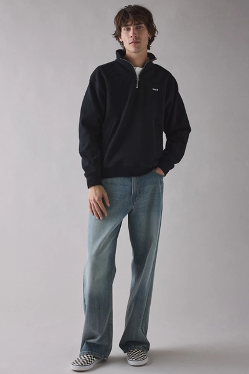 OBEY Established Works Boxy Quarter Zip Sweatshirt