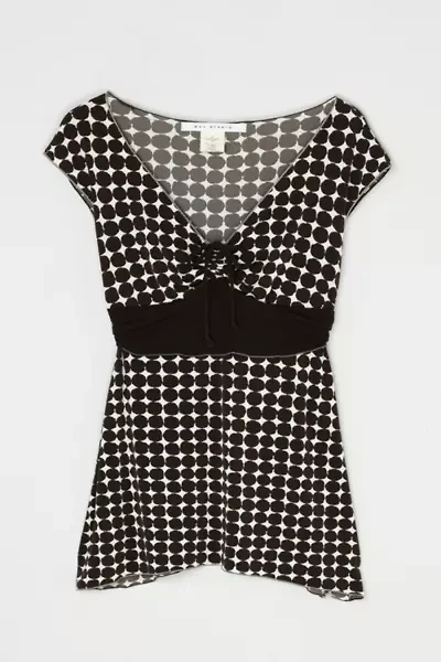 Vintage Y2k Ruched Tied Top