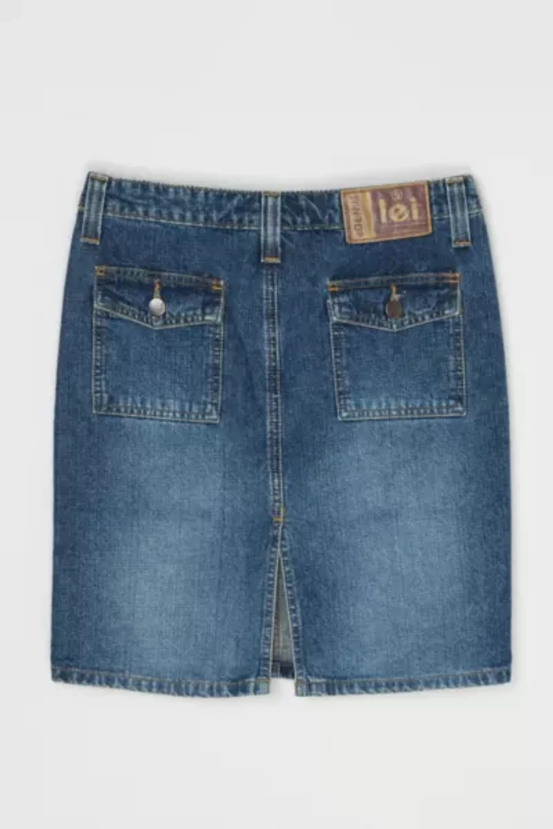Vintage Y2k Denim Cargo Mini Skirt