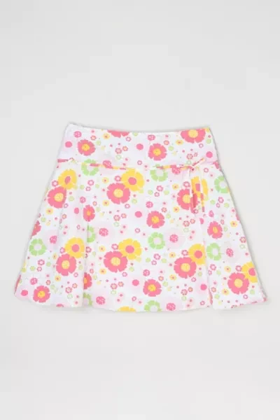 Vintage Y2k Floral Printed Mini Skirt with Tie