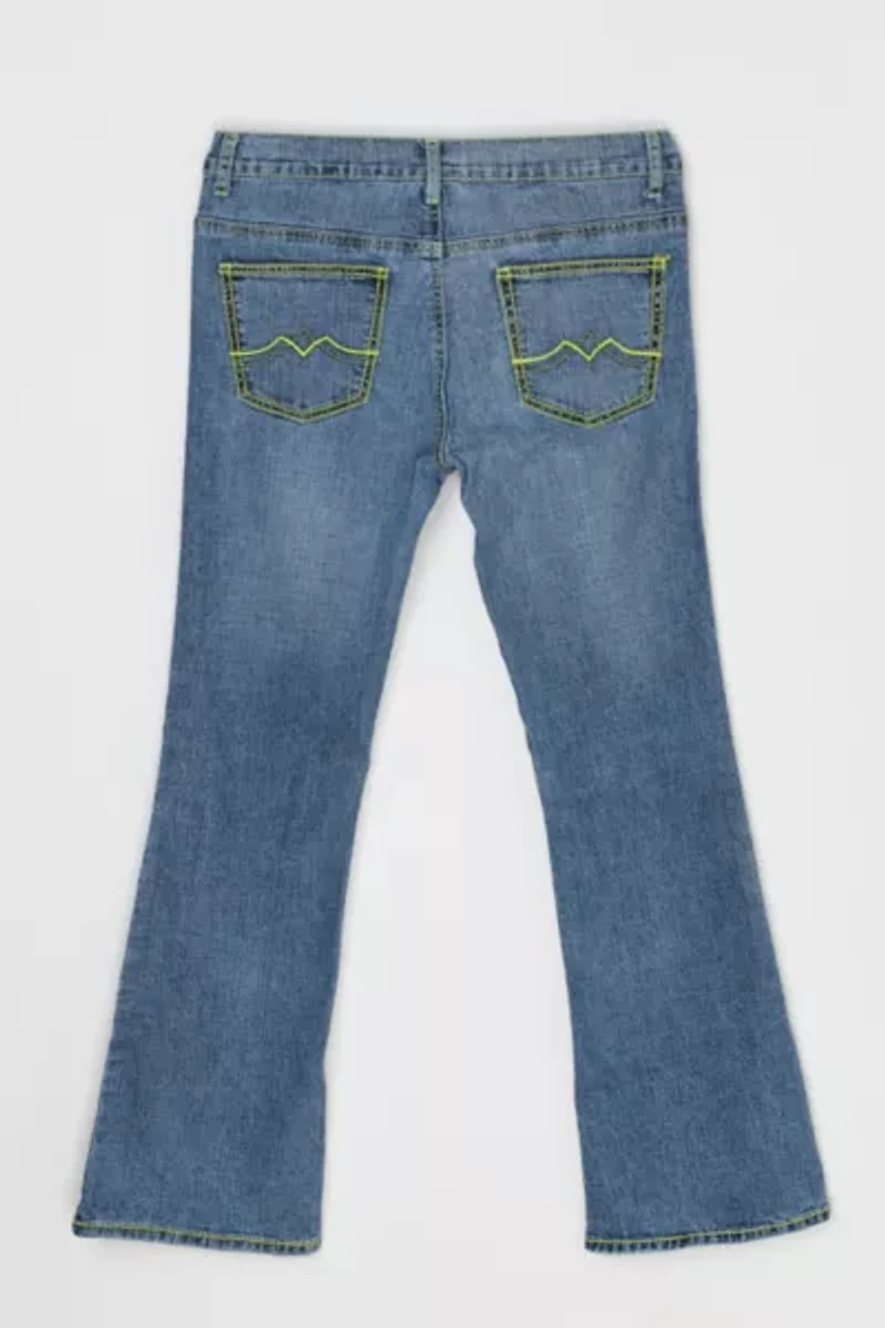 Vintage Y2k Contrast Stitched Boot-cut Jeans