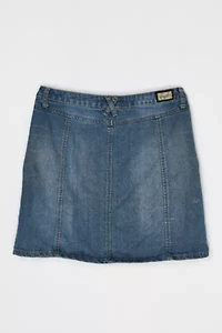 Vintage Y2k Denim Mini Wrap Skirt