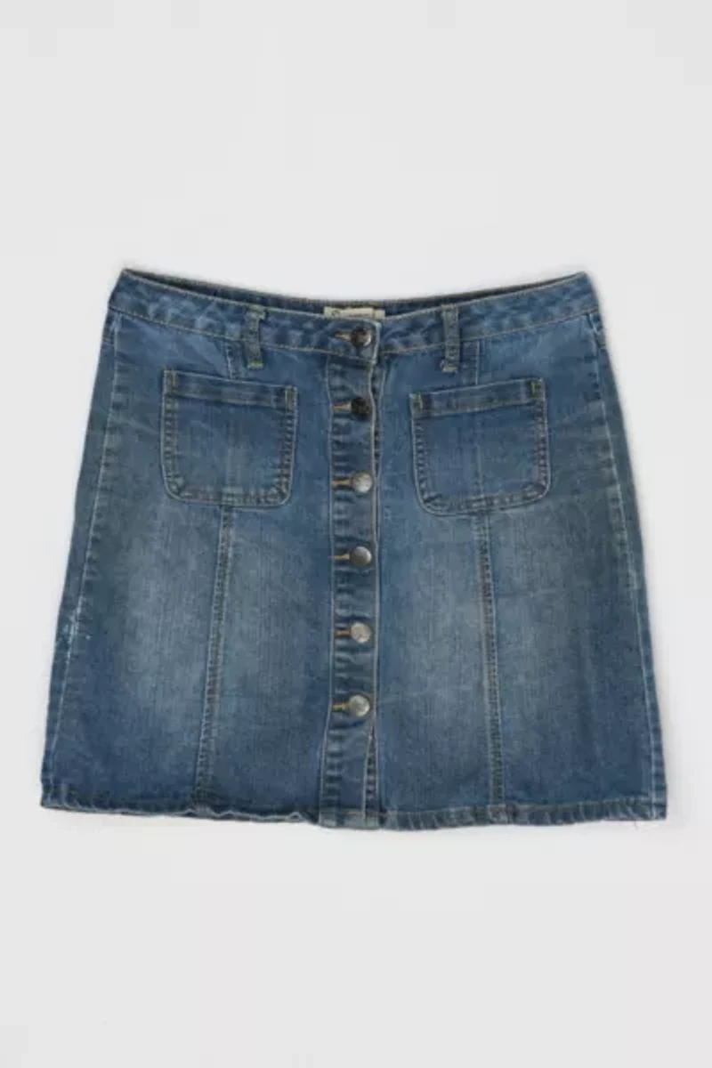 Vintage Y2k Denim Mini Wrap Skirt
