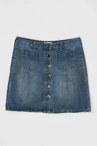 Vintage Y2k Denim Mini Wrap Skirt