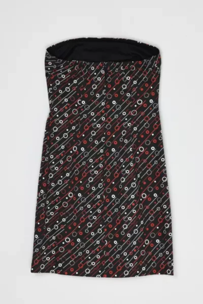 Vintage Y2k Black Bubble Strapless Mini Dress