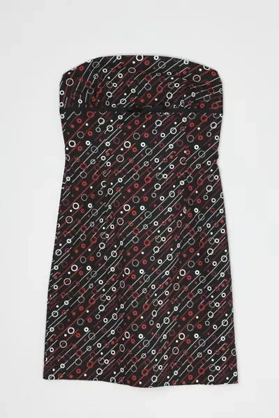 Vintage Y2k Black Bubble Strapless Mini Dress