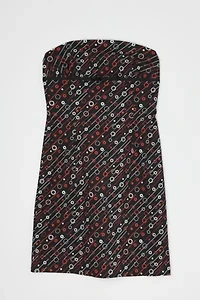 Vintage Y2k Black Bubble Strapless Mini Dress