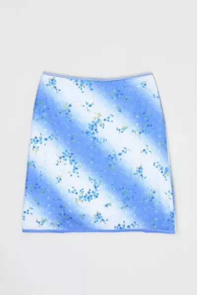 Vintage Y2k Shimmery Floral & Embroidered Mini Skirt