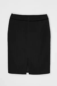 Vintage Y2k Pinstriped Midi Skirt with Velvet Tie