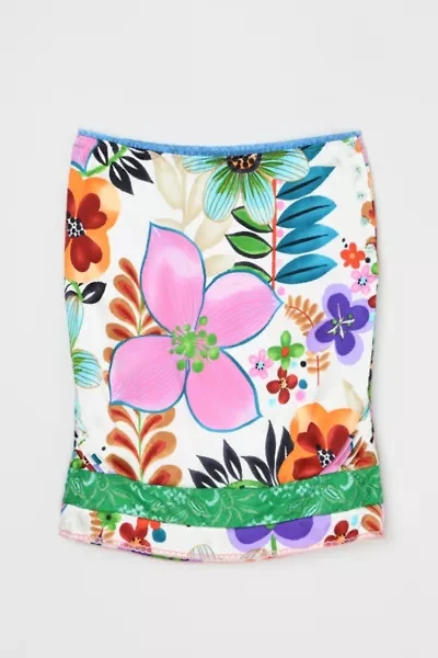 Vintage Y2k Custo Barcelona Printed Silk Mini Skirt