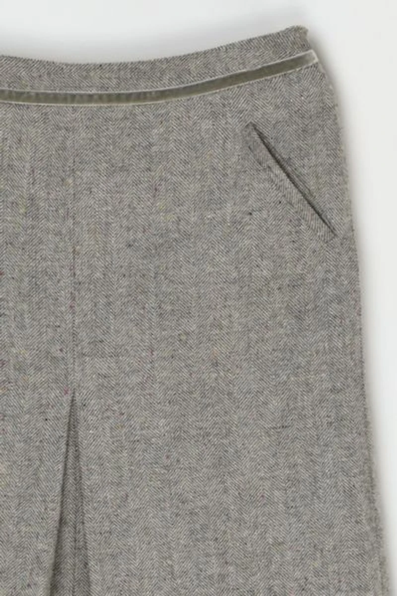 Vintage Y2k Speckled Tweed Knee-Length Skirt