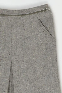 Vintage Y2k Speckled Tweed Knee-Length Skirt
