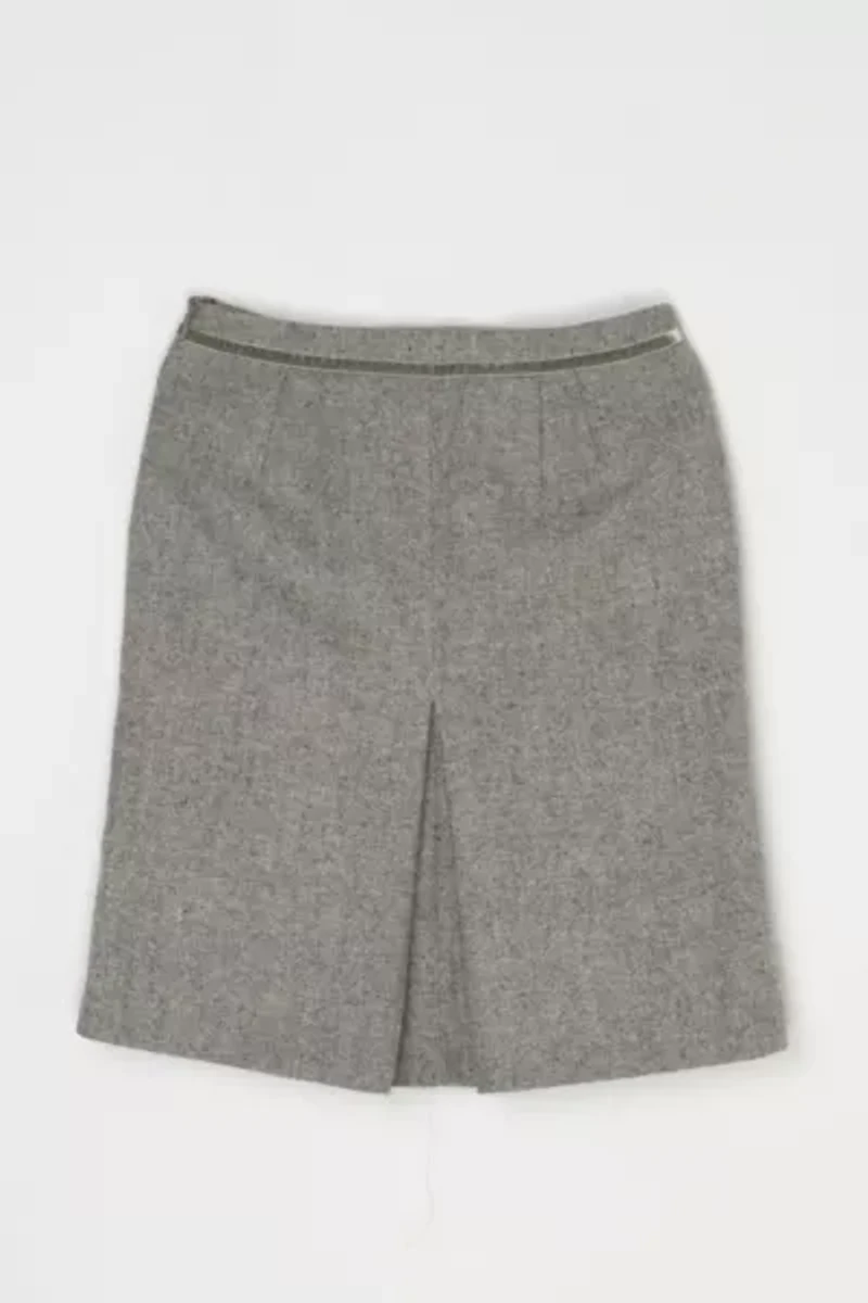 Vintage Y2k Speckled Tweed Knee-Length Skirt