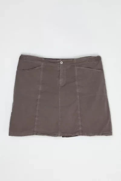 Vintage Y2k Dark Khaki Paneled Mini Skort