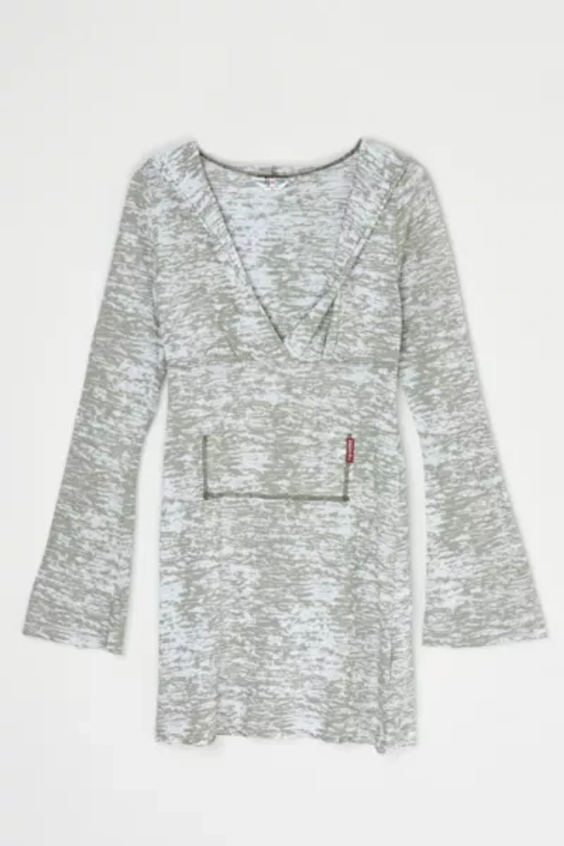 Vintage Y2k Hard Tail Light Camo Jersey Mini Dress
