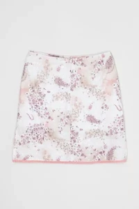 Vintage Y2k Embroidered Printed Mini Skirt