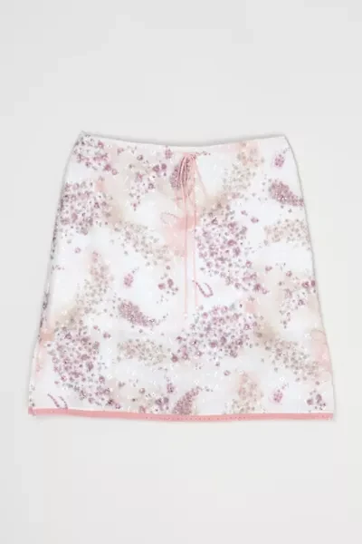 Vintage Y2k Embroidered Printed Mini Skirt