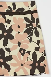 Vintage Y2k Floral Printed Midi Skirt