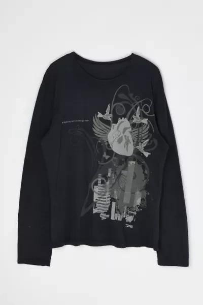 Vintage Y2k Heart Long Sleeve Graphic Tee
