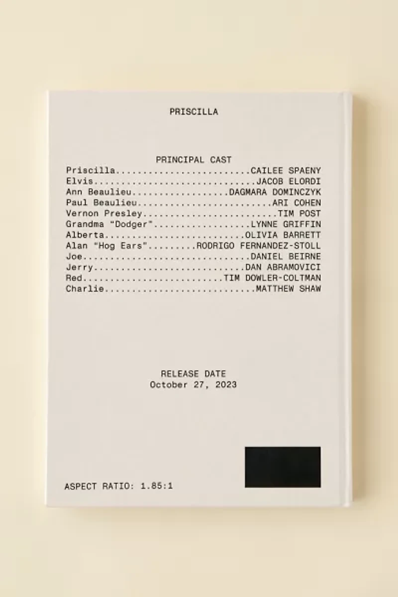 The Priscilla Screenplay Book By Sofia Coppola