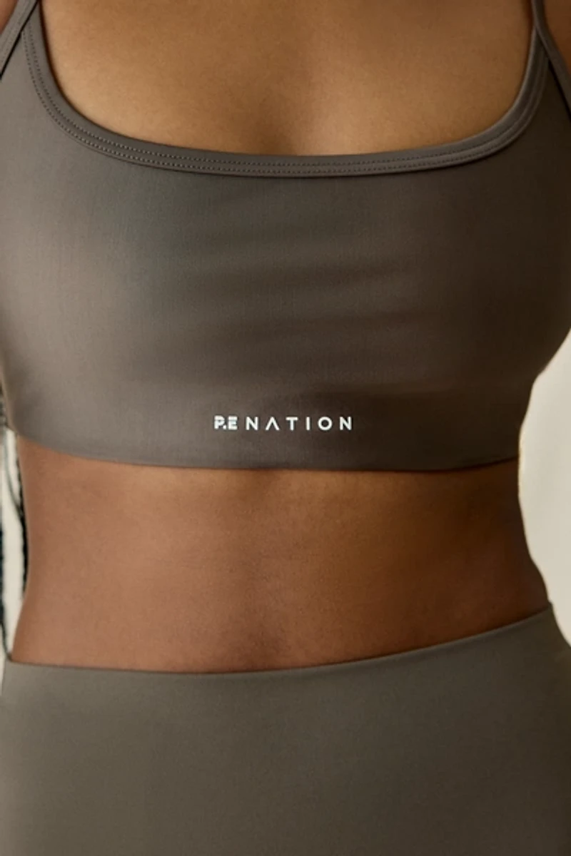P.E Nation Fairmount Major Brown Racerback Sports Bra
