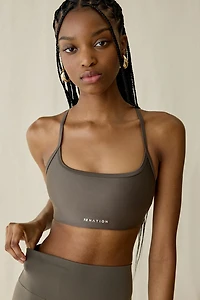 P.E Nation Fairmount Major Brown Racerback Sports Bra
