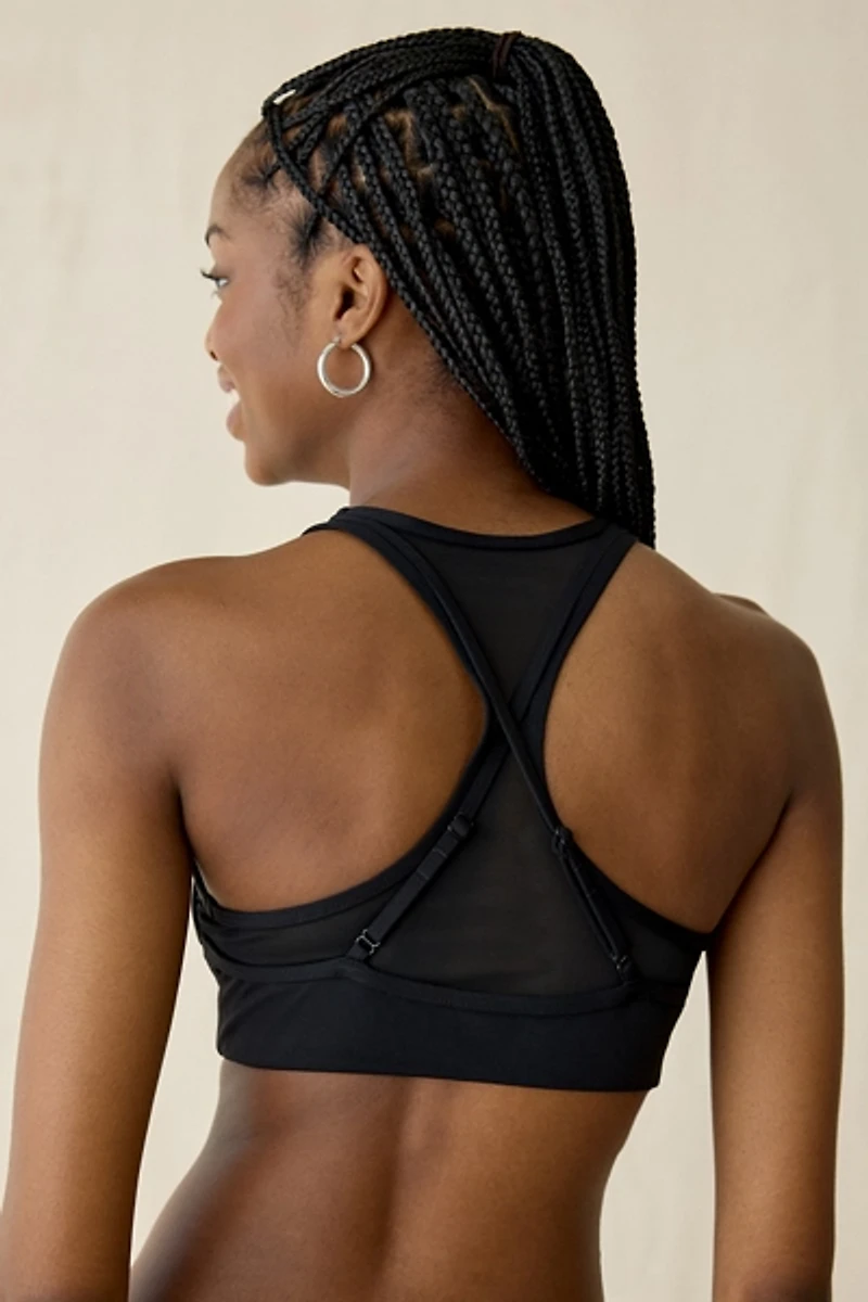 P.E Nation Fusion Studio Soft + Power Mesh Layered Sports Bra