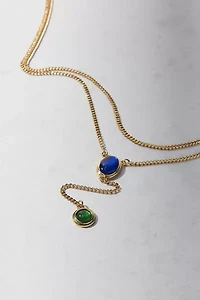 Garland Stone Lariat Layered Necklace