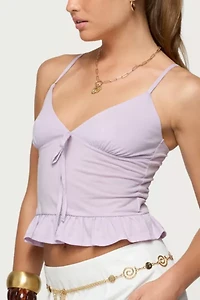 Edikted Martie Peplum Tank Top
