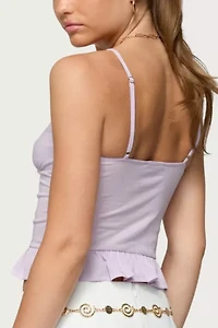 Edikted Martie Peplum Tank Top