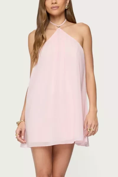 Edikted Emeline Backless Halter Mini Dress
