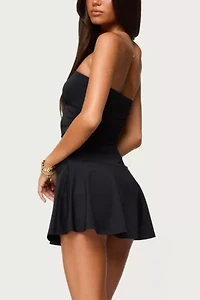 Edikted Evonna Strapless Flared Romper