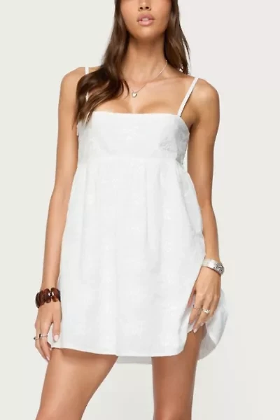 Edikted Winifred Eyelet Babydoll Mini Dress