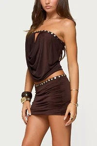 Edikted Giana Iridescent Mini Skirt