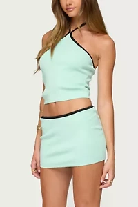 Edikted Aureley Contrast Knit Mini Skirt