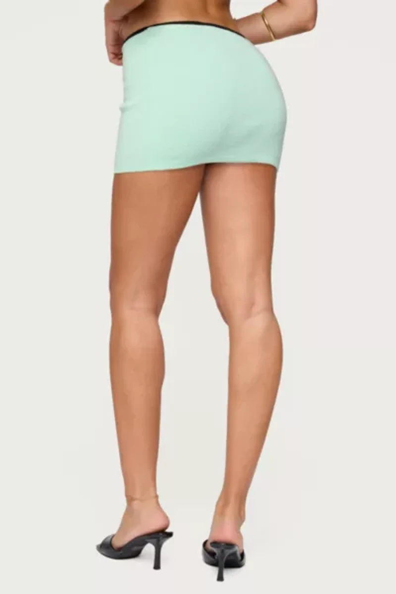 Edikted Aureley Contrast Knit Mini Skirt