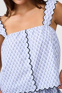 WeWoreWhat Scallop Tank Top