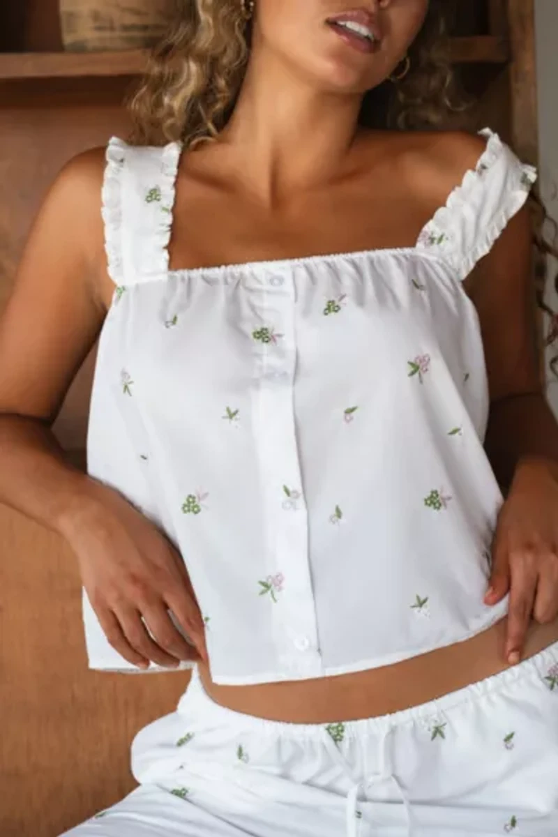 WeWoreWhat Ruffle Tank Top