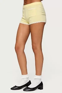 Edikted Leila Scalloped Knit Shorts