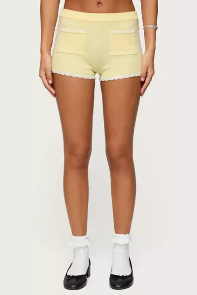 Edikted Leila Scalloped Knit Shorts