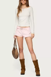 Edikted Vicco Belt Detail Shorts