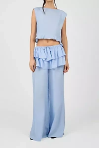 WeWoreWhat Boat Neck Ruffle Top
