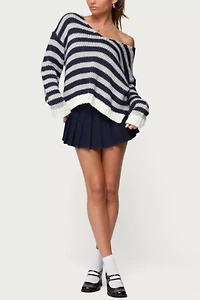 Edikted Eugenie Oversized Striped Knit Sweater