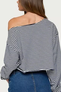 Edikted Aveline Off Shoulder Light Sweatshirt
