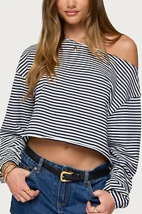 Edikted Aveline Off Shoulder Light Sweatshirt
