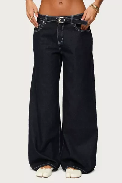 Edikted Karah Belt Low Rise Jeans