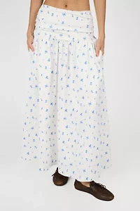 WeWoreWhat Ruched Waist Maxi Skirt