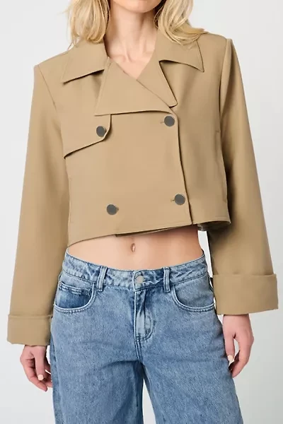 WeWoreWhat Cropped Trench Coat