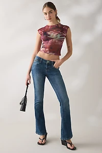 BDG Brooke Embellished Back Pocket Low-Rise Flare Jean